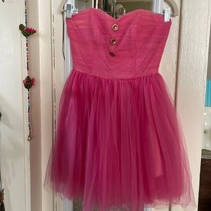 Betsy Johnson vintage pink tulle party dress